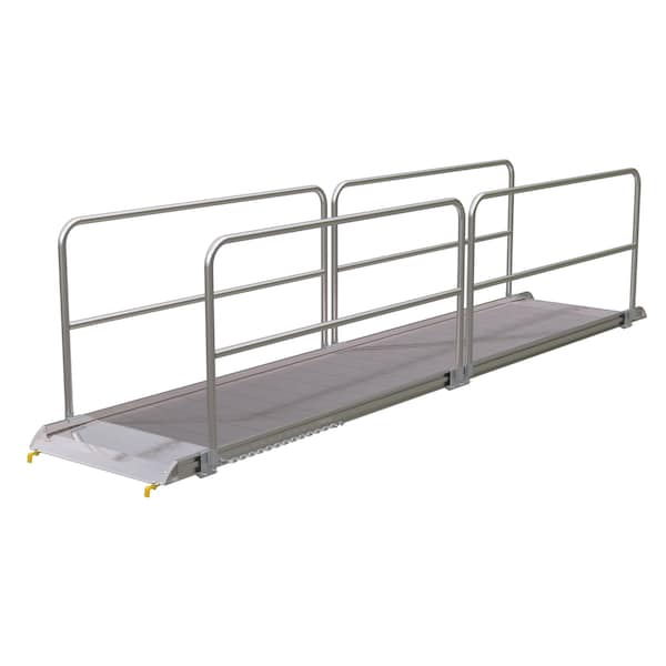 Alum. Walk Ramp w/Rail Hook, 192 x 38"